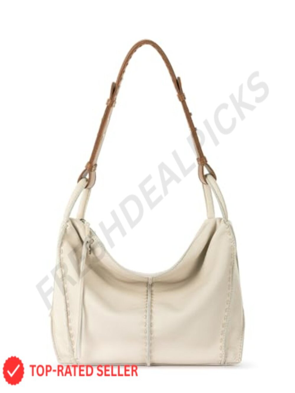 Large Leather Hobo Purse with Zipper Pocket Shoulder Bag Travel Handbag